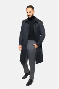 Płaszcz Chesterfield grafitowy wełniany - Zack Roman