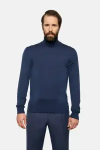Golf merino granatowy - Zack Roman