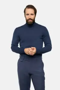Golf merino granatowy - Zack Roman