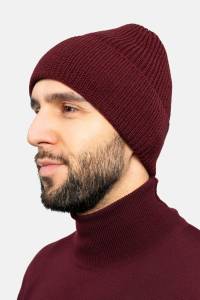 Czapka merino bordowa - Zack Roman