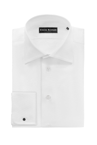 Koszula na spinki Royal Oxford biała - Zack Roman