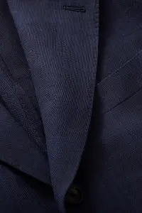 Granatowy blazer wełniany, marynarka klubowa