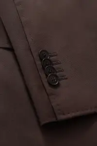 Garnitur brązowy Gatsby, wełna czesankowa