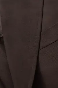 Garnitur brązowy Gatsby, wełna czesankowa