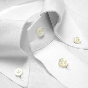 Koszula button down biała lniana - Zack Roman