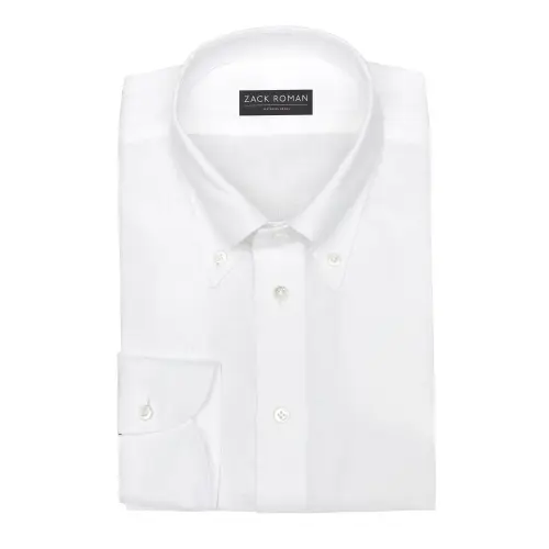 Biała koszula button down, lniana