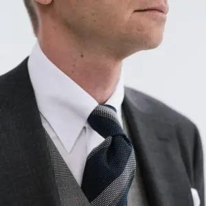 Koszula tab collar biała - Zack Roman