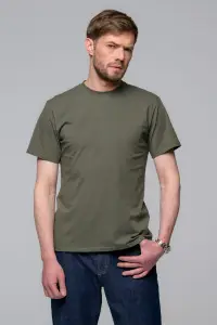 T-shirt Zack bawełniany khaki - Zack Roman