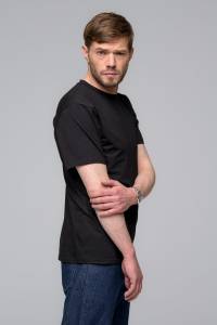 T-shirt sportowy z wełny merino, czarny