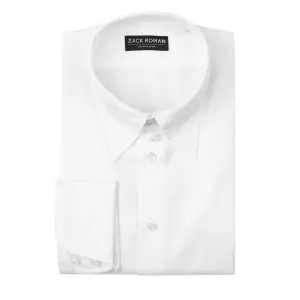 Koszula tab collar biała - Zack Roman