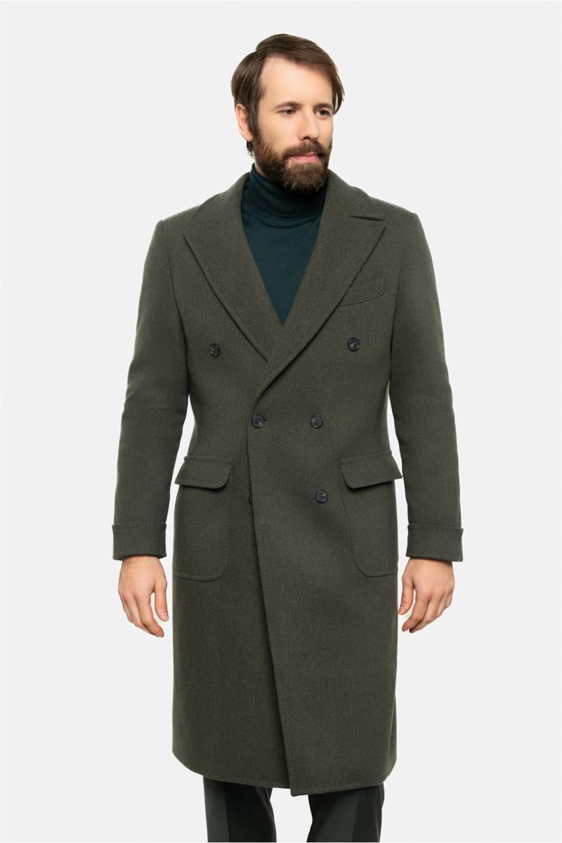 Płaszcz Ulster British Army Green, wełniany